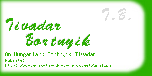 tivadar bortnyik business card